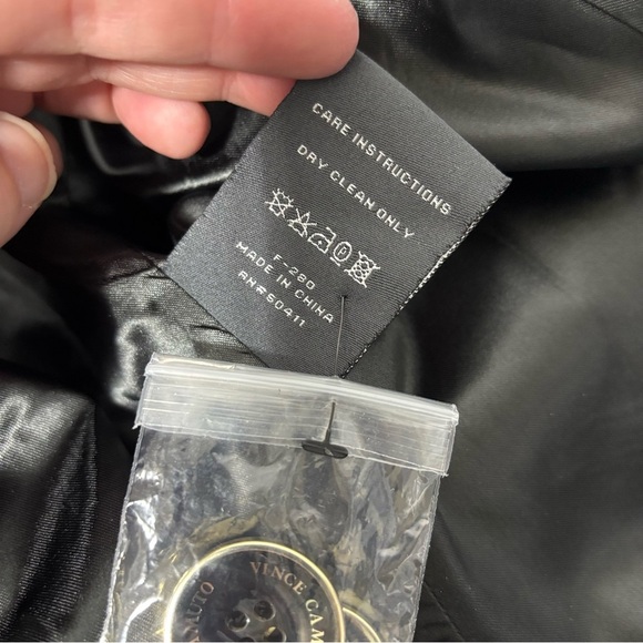 Vince Camuto Women's XL Black Fitted Car Coat Overcoat Trench Button Front Belt - Picture 9 of 10